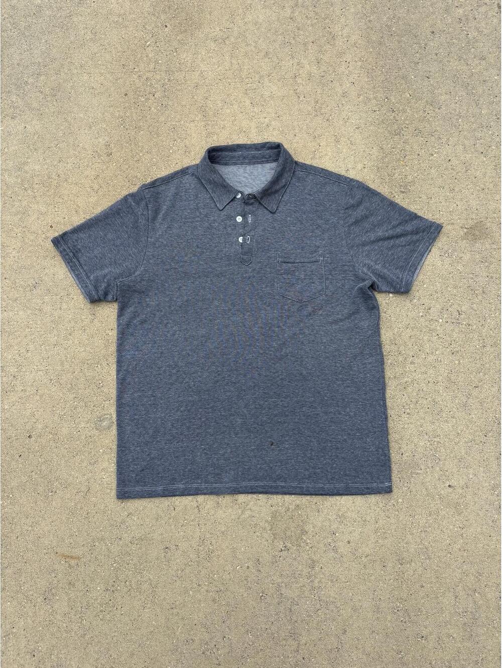 Vintage 80's Men's Heather Gray Short Sleeve Polo Shirt